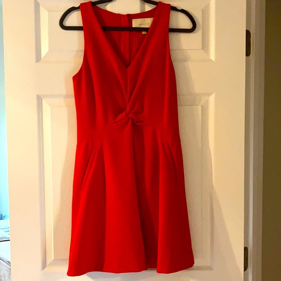 Anthropologie Dresses & Skirts - Leifsdottir orange/coral twist front dress